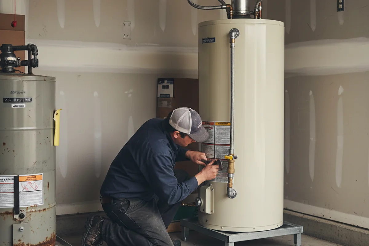 Water heater and shutoff valve replacement in Selkirk